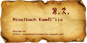 Miselbach Kamélia névjegykártya